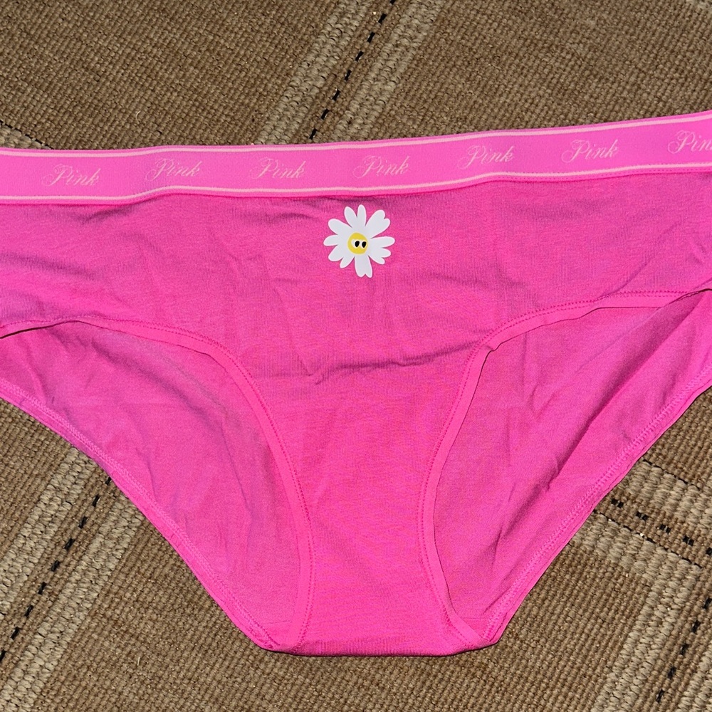 PINK Victoria's Secret Hot Pink Daisy Panties